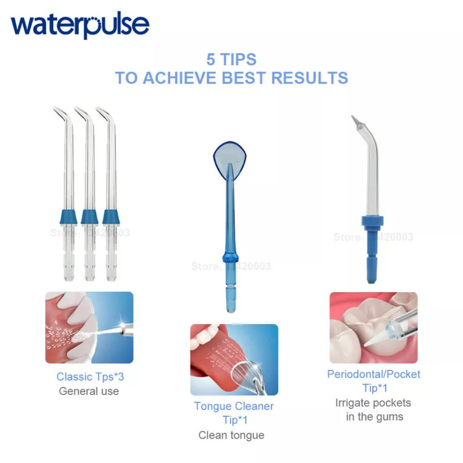 Waterpulse V300 Oral Irrigator  800ml Water Flosser for Dental Hygiene