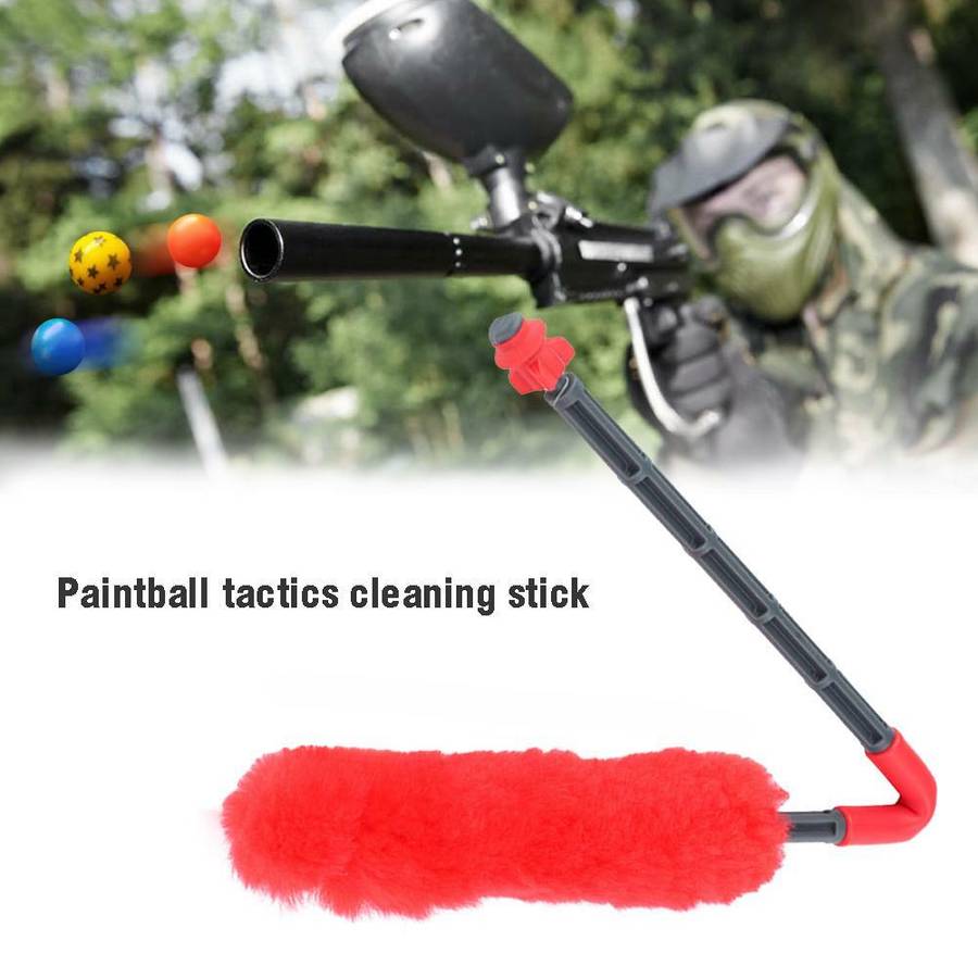 (red)Wool Paintball Barrel Single Swab Squeegee Buffer Cleaning Accessories CH