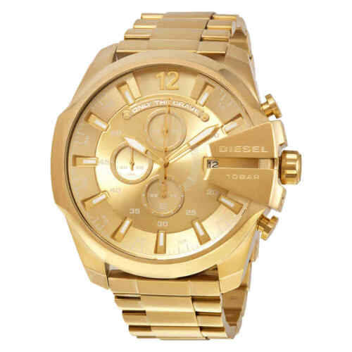 Diesel Mega Chief Gold Chronograph Mens Watch DZ4360