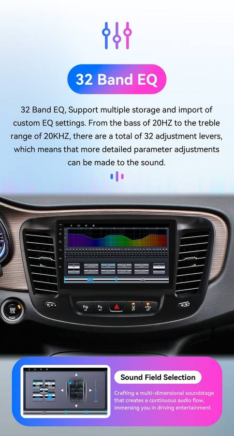 4+64GB Android 14 Carplay Stereo Radio GPS 8Core For 2015-2019 Chrysler 200 200C