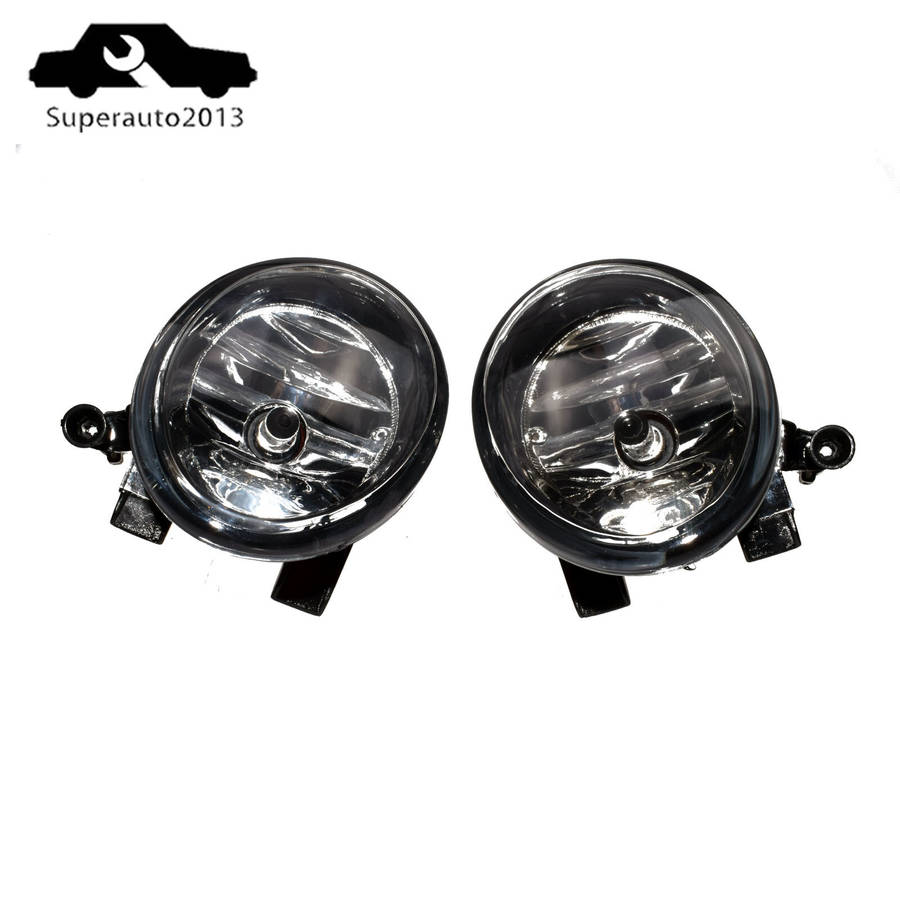 For VW Golf Jetta Tiguan Front Left & Right Bumper Convex Lens Fog Lights Lamps