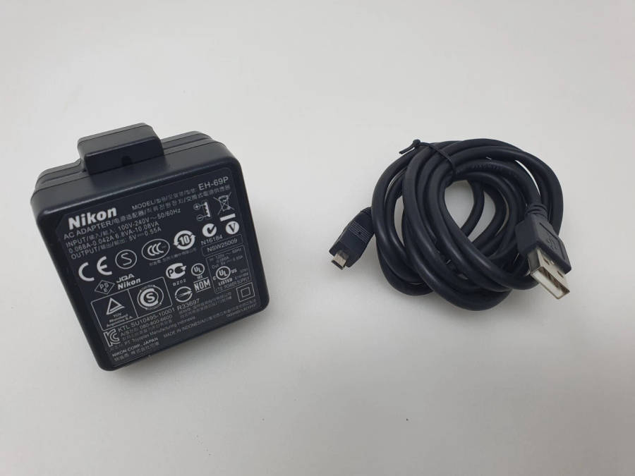 NIKON EH-69P AC ADAPTER with USB CABLE S6500 S9200 S3600 S02 S9400 S3500 S6500