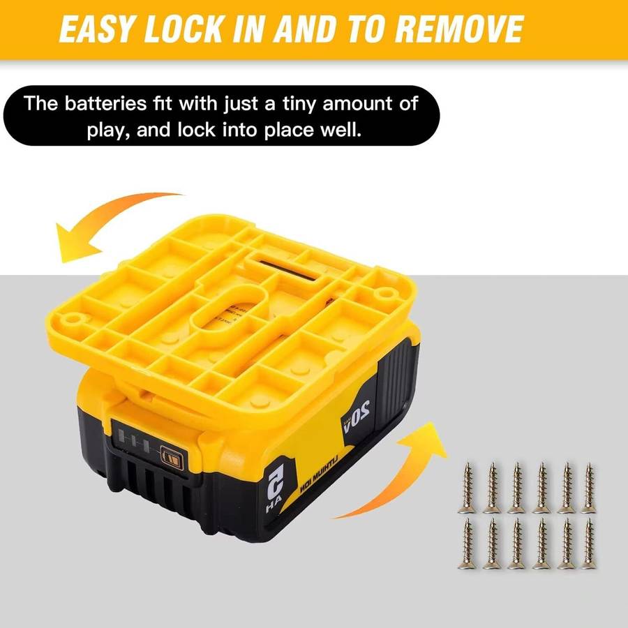 10PCS Battery Mount Holder for Dewalt 20V 60V Battery Dock Fit for DCB200 DCB203