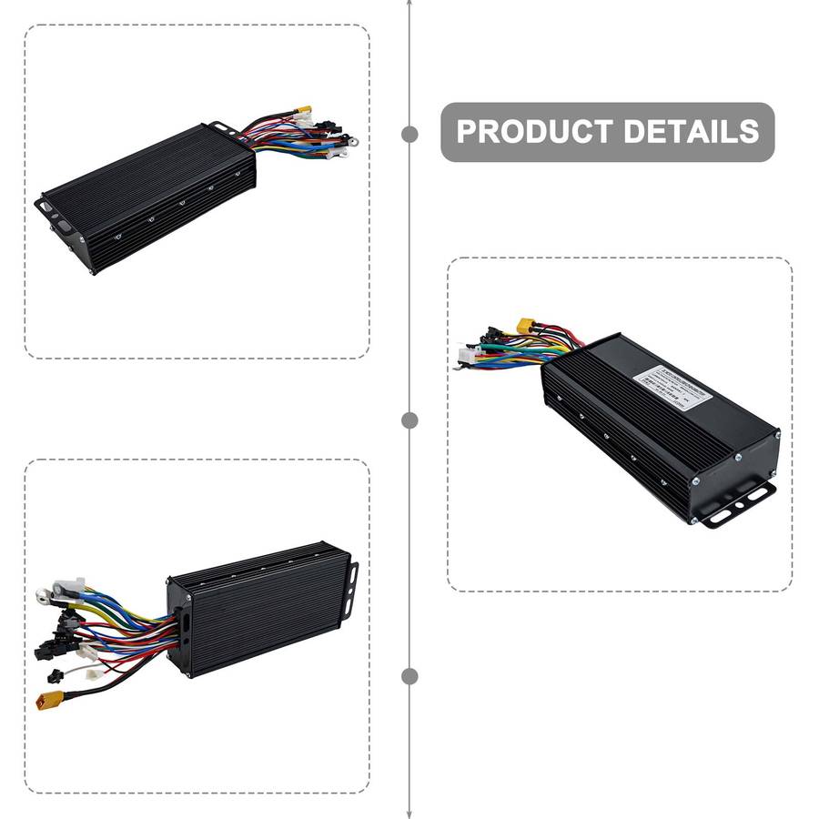 36V-52V E-bike Brushless Controller 1500W/2000W Intelligent 3-mode Sine Wave