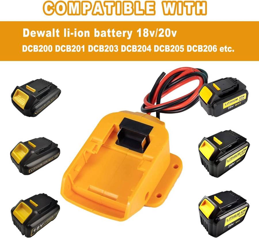 Jump Starter Car Booster Cable with Fuse Switch Emergency Power Kit For Dewalt