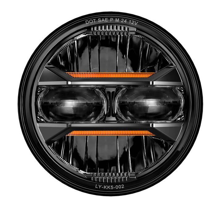 2024 Newest Black 5-3/4" For Harley Sportster XL 883 1200 Dyna LED Headlight