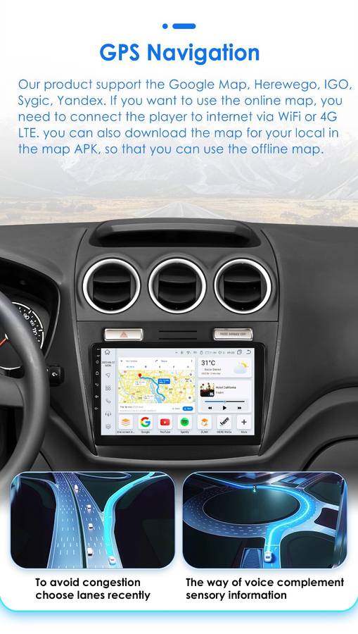 Car Stereo 8Core Android 13 Carplay Radio For Ford Transit Tourneo Connect 10-14