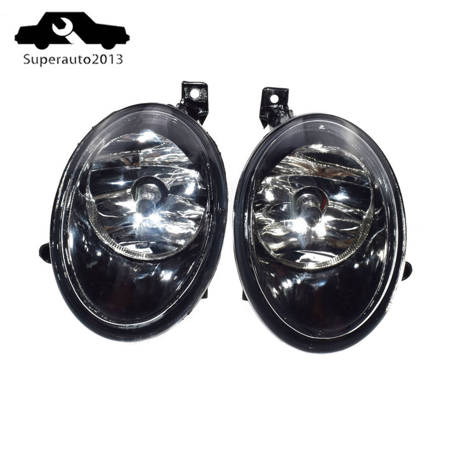 For VW Golf Jetta Tiguan Front Left & Right Bumper Convex Lens Fog Lights Lamps