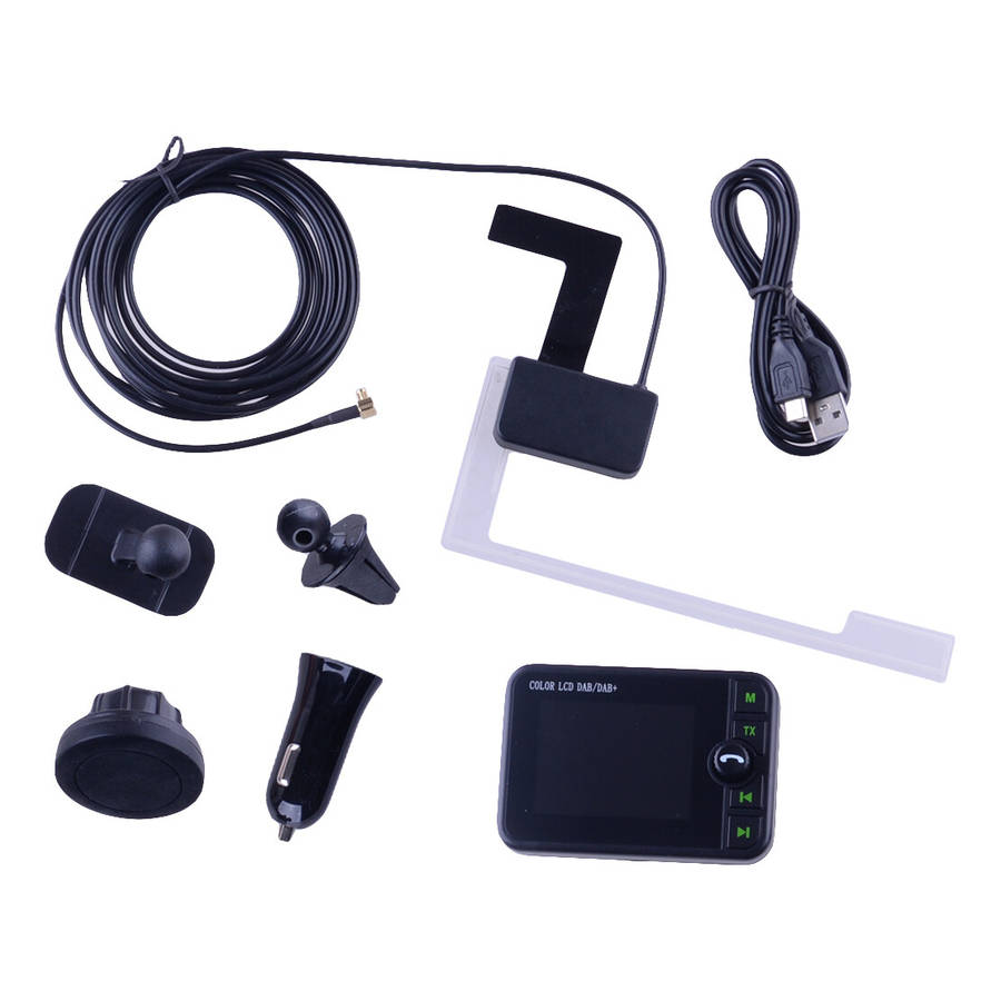 Car Bluetooth FM Transmitter w/ 2 USB Charger Remote Control Hands-Free Call LCD