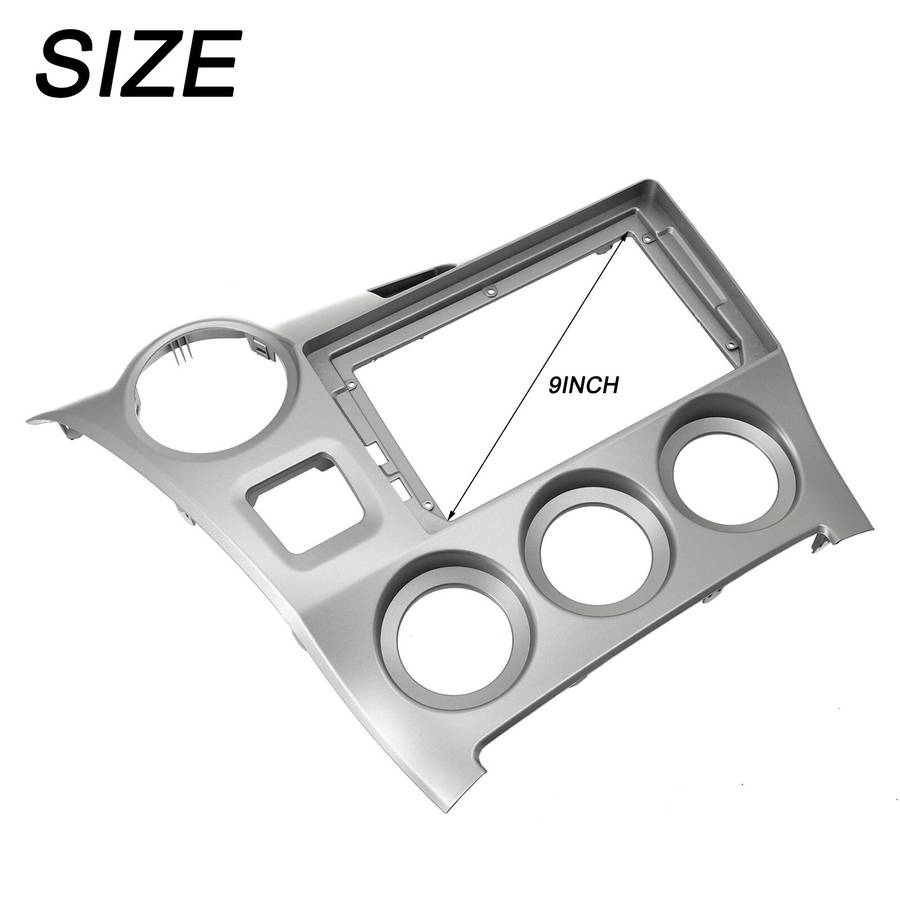 9-inch Car-Radio Stereo Fascia Frame Panel,Silver For Toyota For MATRIX 2009-14