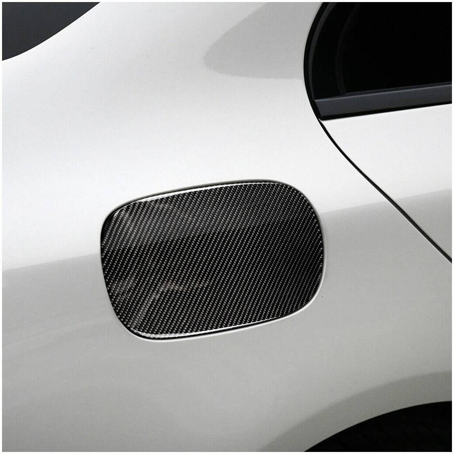 Carbon Fiber Filler Fuel Door Tank Gas Cap Cover Trim Fit For Mercedes Benz W205