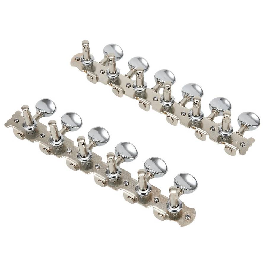 12-string Acoustic Guitar Round Machine Heads PartsTuning Pegs Tuners Key 6L 6R