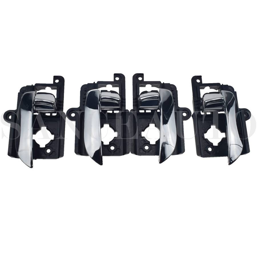4x Front Rear LH RH Interior Door Handle For 07-10 Hyundai Elantra Sedan Chrome