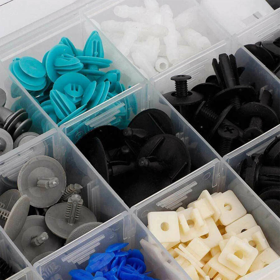 730Pcs Plastic Car Body Push Pin Rivet Fasteners Trim Moulding Clip Assortments
