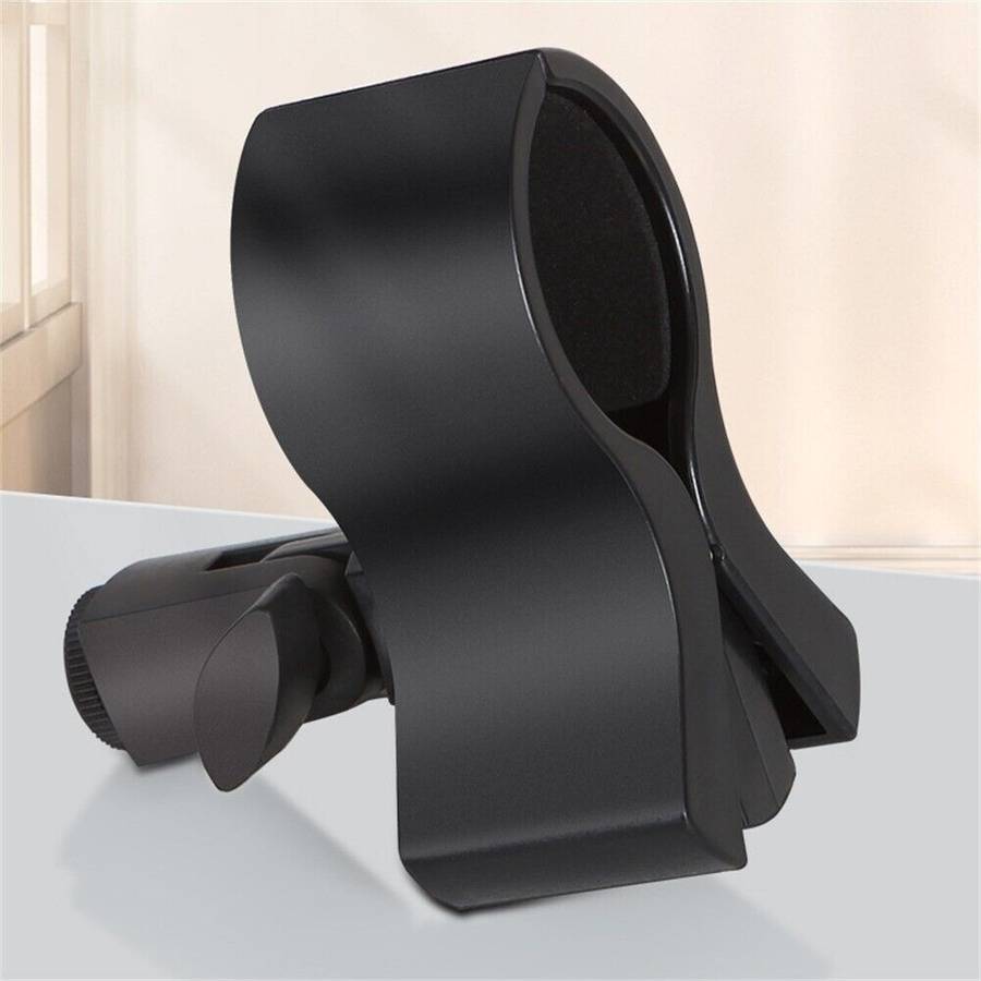 Large Microphone-Clip Clamp Holder With 3/8 Adapter For 3.2-6.8CM Mic