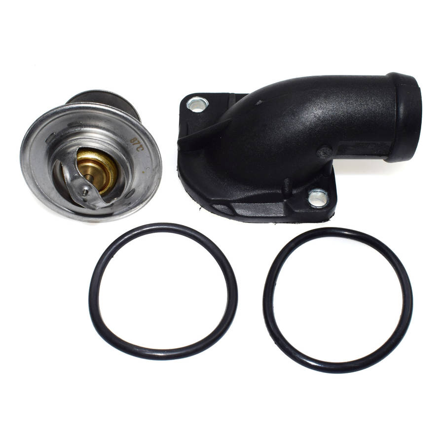Coolant Water Hose Connector Pipe W/ Thermostat for VW Jetta Passat 055121121F
