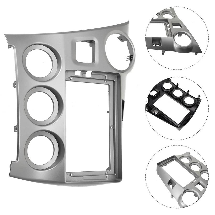 9-inch Car-Radio Stereo Fascia Frame Panel,Silver For Toyota For MATRIX 2009-14