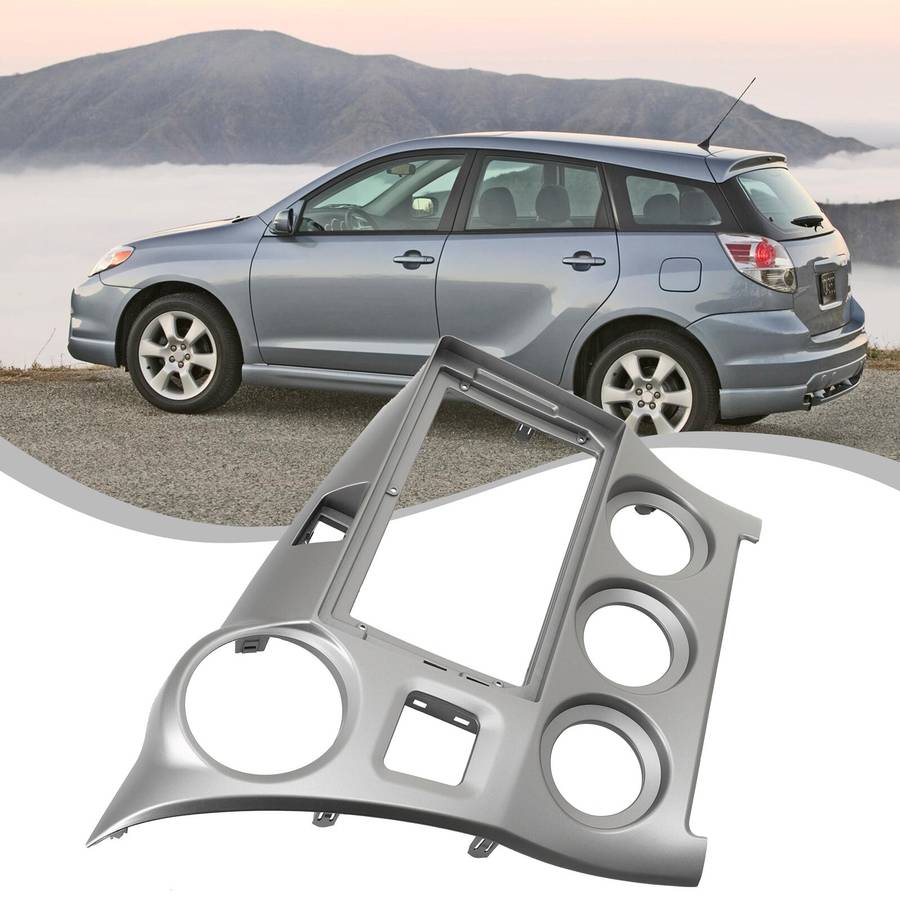 9-inch Car-Radio Stereo Fascia Frame-Panel,Silver For Toyota For MATRIX 2009-14