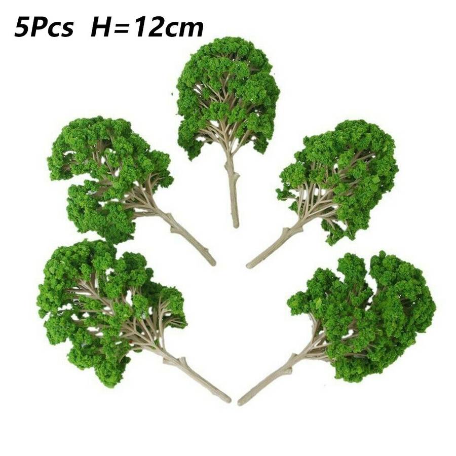HO OO Scale Model Train Landscape 5X Trees For Diorama Scenery Display