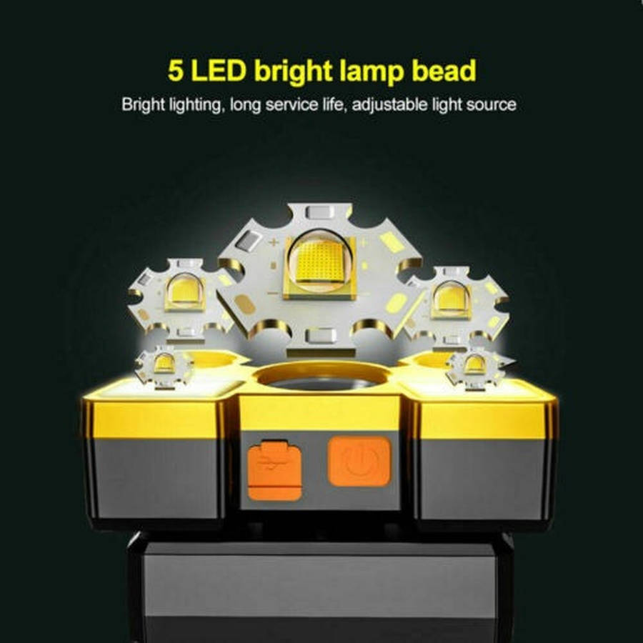 750000LM COB Headlamp Rechargeable Head Light Flashlight Torch Lamp Waterproof