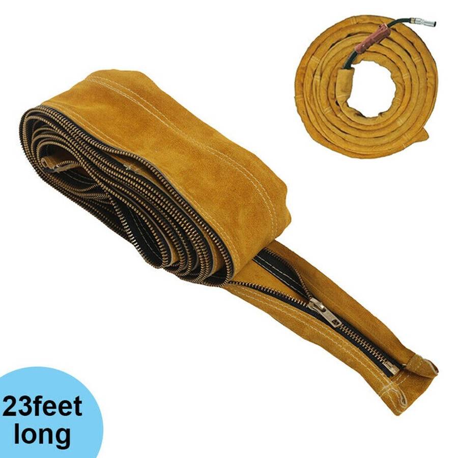 1 ?? TIG Mig Cowhide Leather Welding Torch Cable Hose Cover ?23ft L 4in W With