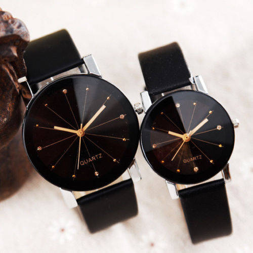 Men-Women-Leather-Strap-Line-Analog-Quartz-Ladies-Wrist-Watches-Fashion-Watch