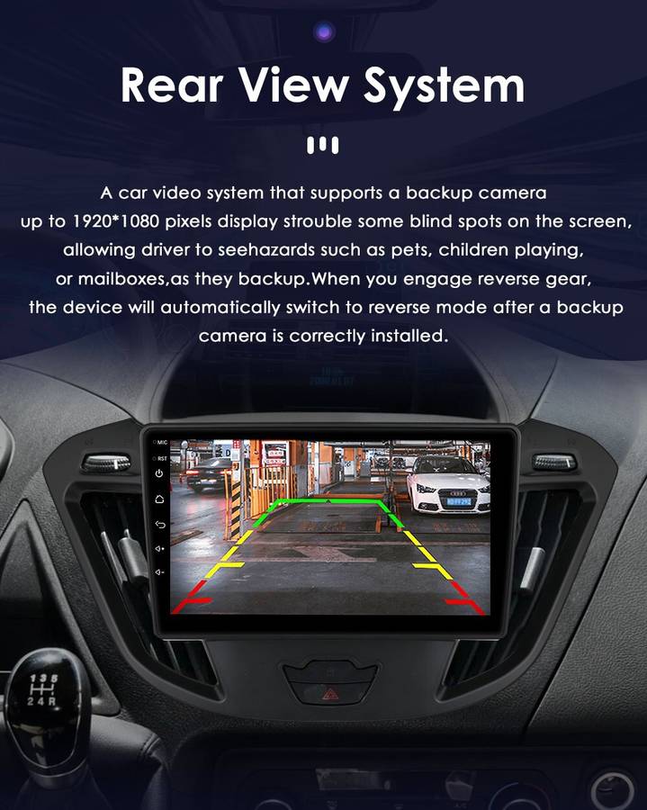 Car GPS Radio Carplay 9" Android 13 For Ford Transit Tourneo Custom 2013-2021 BT
