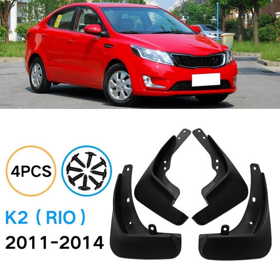 4*MUD FLAPS FOR KIA For UB SEDAN 2012 2017 Front Rear Deluxe Molded Splash
