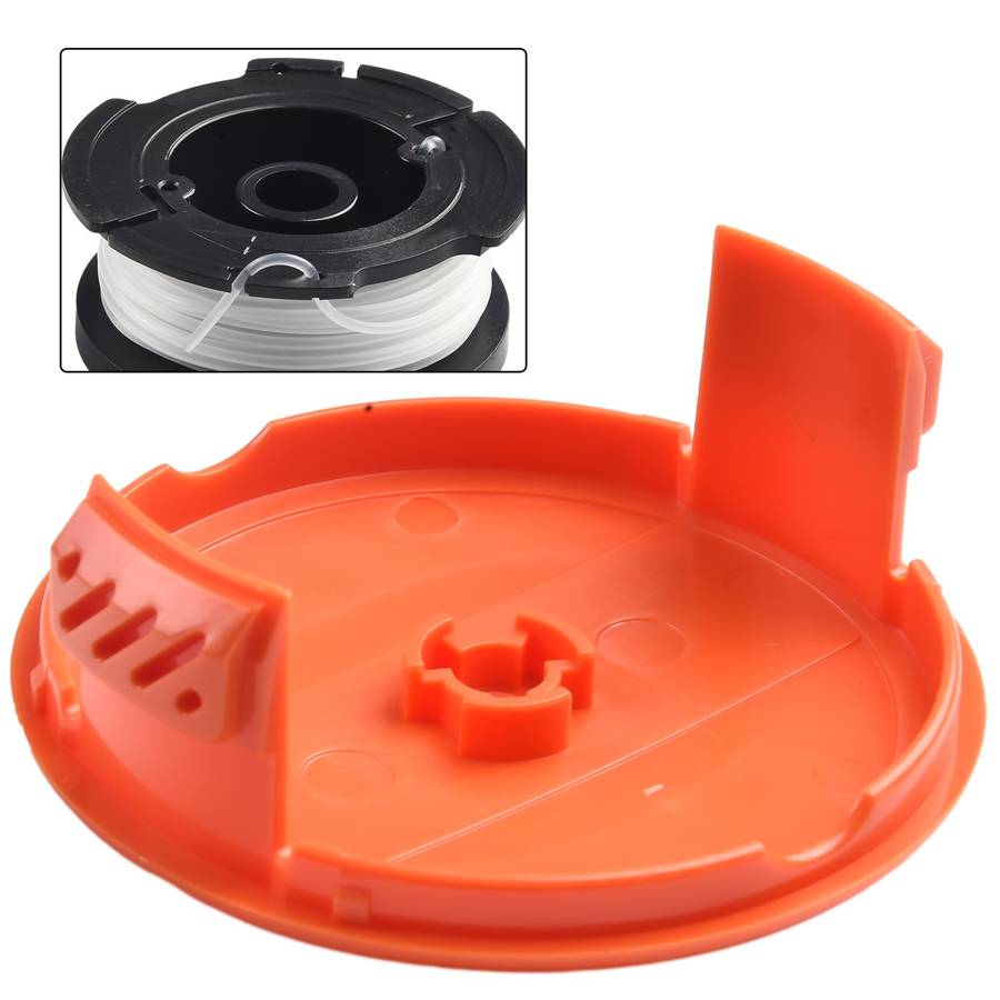 4 Pack Trimmer-Spool & Cap & Spring Set For Black & Decker LST300 LST400 LST420
