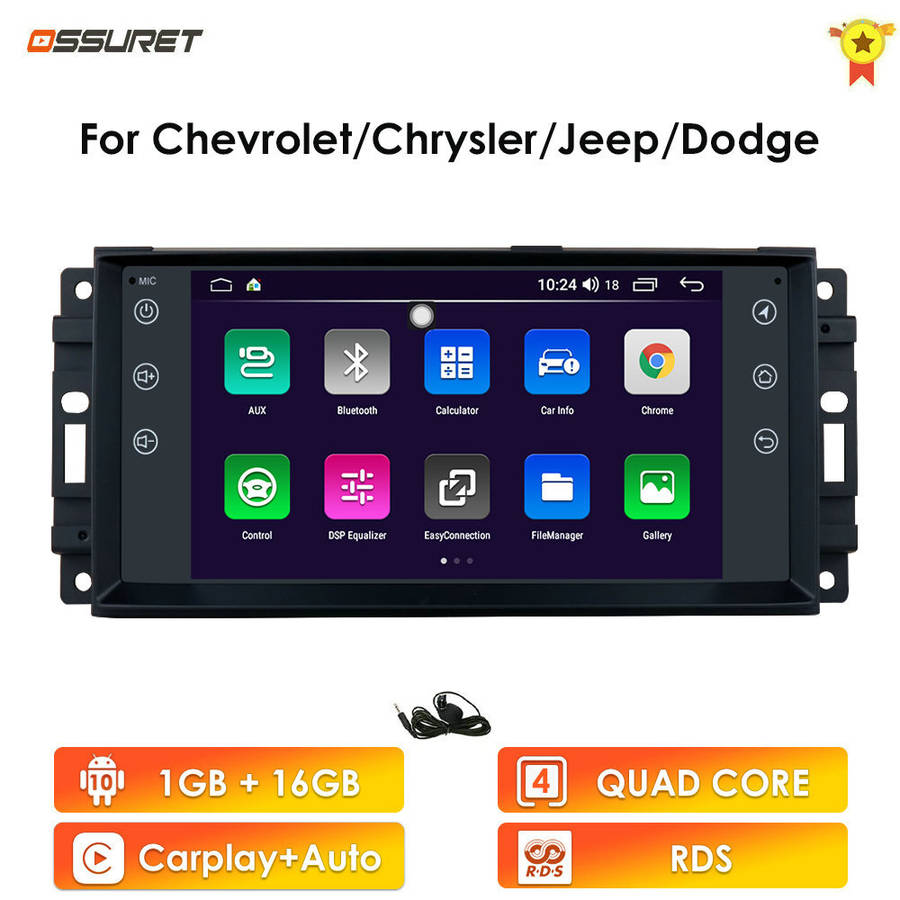 7" Android Carplay Car Radio Stereo WiFi GPS Nav For Jeep Chrysler Dodge Compass