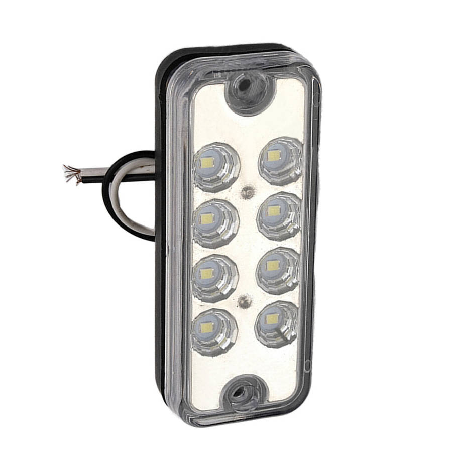 2 pcs 12V LED White Side Marker Lights Indicator Trailer for Truck Lorry Van Bus