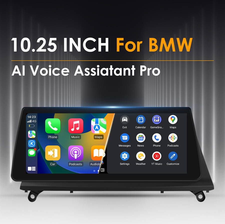10.25"For BMW X5 E70 X6 E71 2011-2013 Android 13 CarPlay Radio GPS Navi WiFi RDS