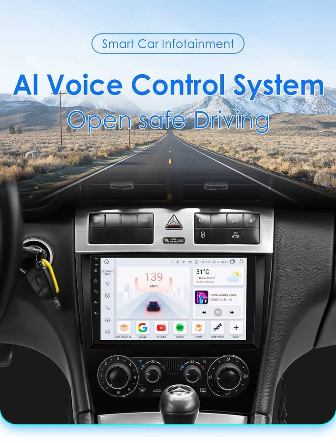 9"For Mercedes-Benz C-Class W203 C230 8Core Android 13 Car GPS Radio CarPlay DSP