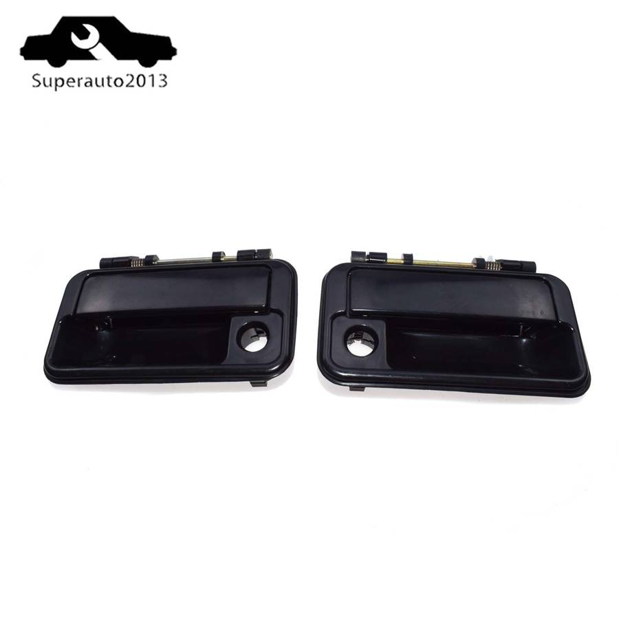 Pair Outside Door Handle Front Left & Right Black For Suzuki Swift Geo Metro New