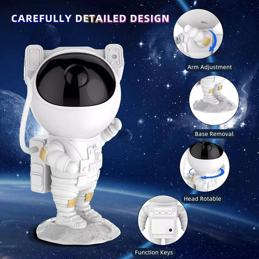 Night Light Projector Lamp Starry Galaxy Space Nebula Star Astronaut LED Remote