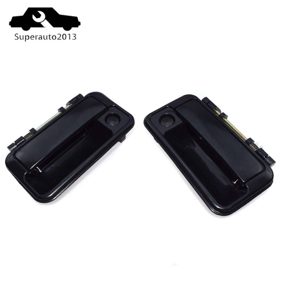 Pair Outside Door Handle Front Left & Right Black For Suzuki Swift Geo Metro New