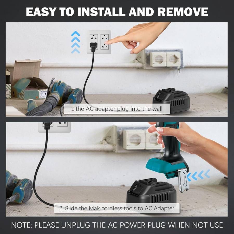 500W AC to DC Converter for Makita 18V Cordless Tools 110V to 18V Adapter Power