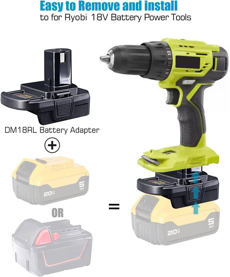Adapter For DEWALT For Milwaukee 18V 20V Li-ion Battery Convert To for RYOBI