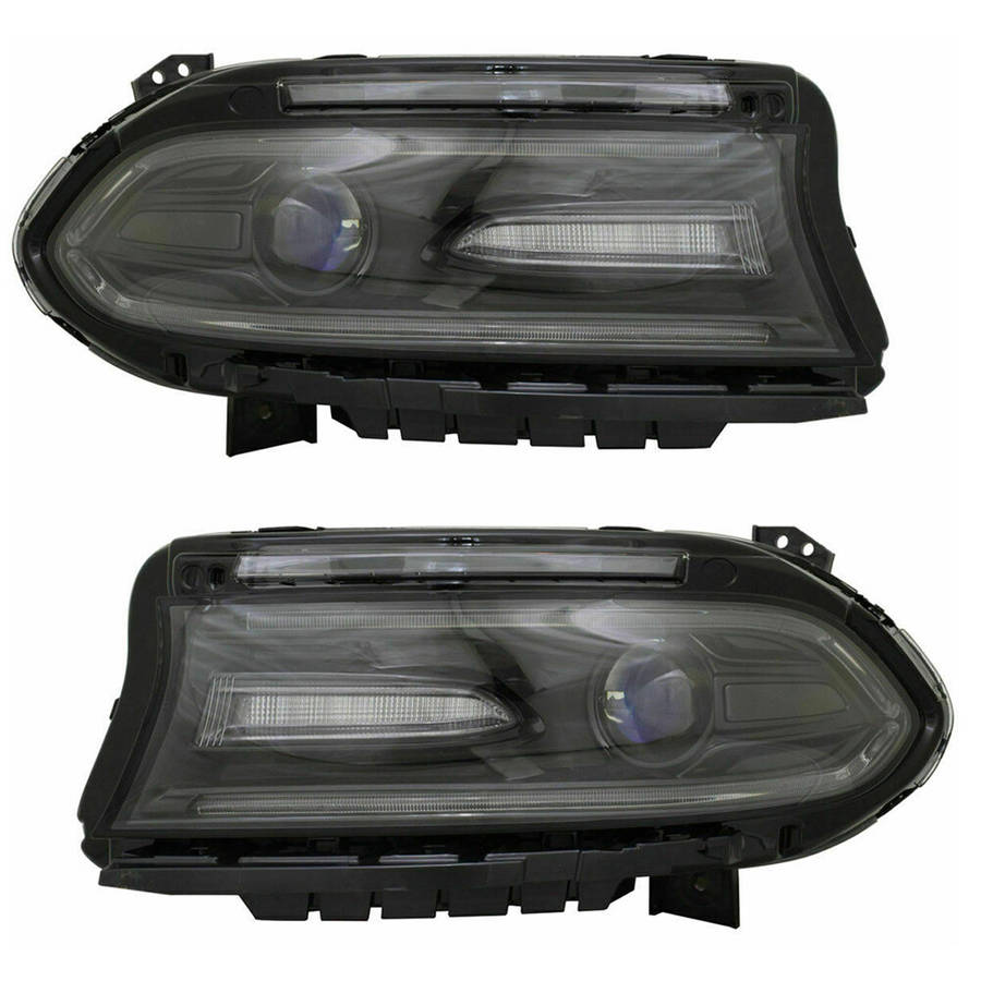 Projector Head Lights Front Lamp Set LED DRL For 2015-2020 Dodge Charger