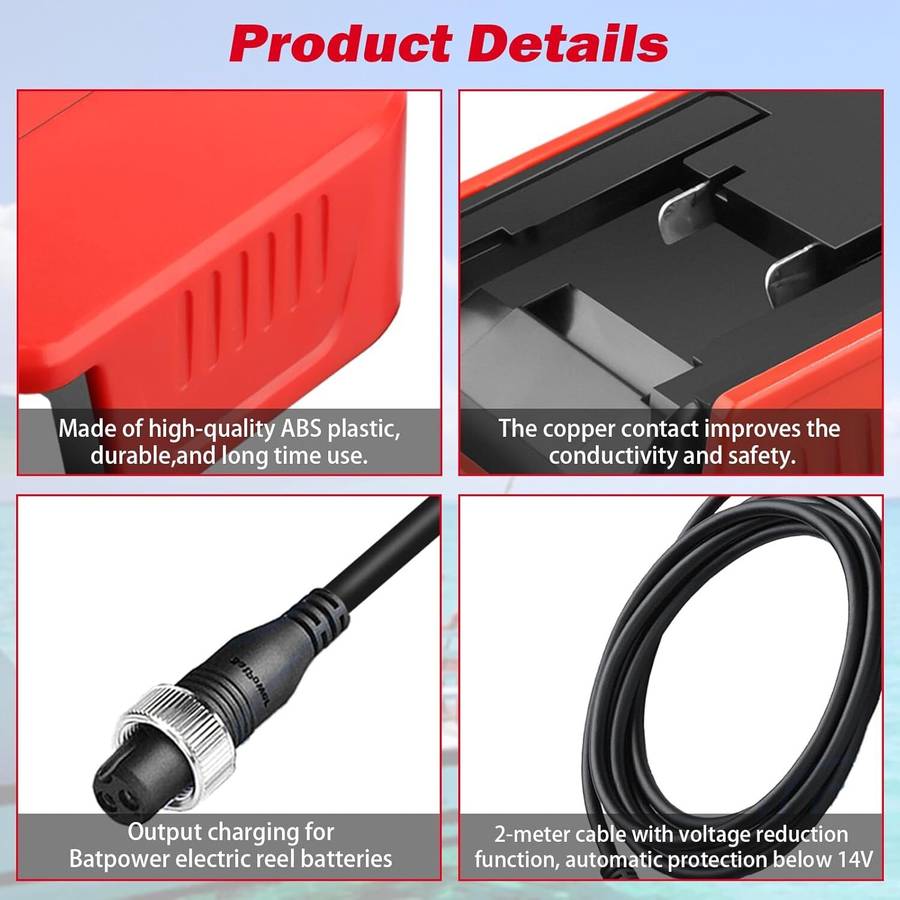 Electric Fishing Reel Batterty Adapter for Einhell 18V Work for Shimano 14.4V