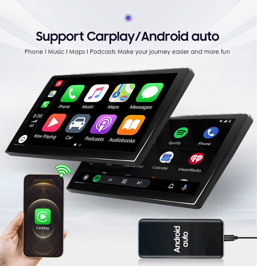 8Core Android 12 9'' Car Stereo GPS Navi Headunit CarPlay Radio WiFi DSP 4G+32GB