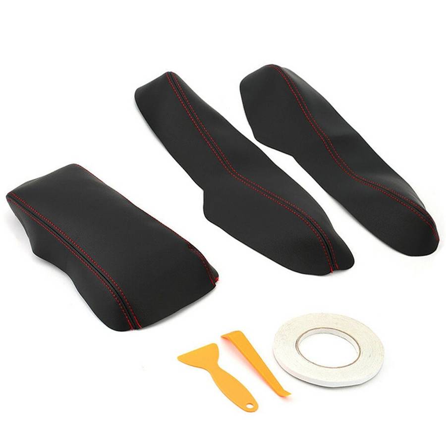 3x Car Armrest Box Cover Center Case Trim Waterproof For Civic 2016-2018