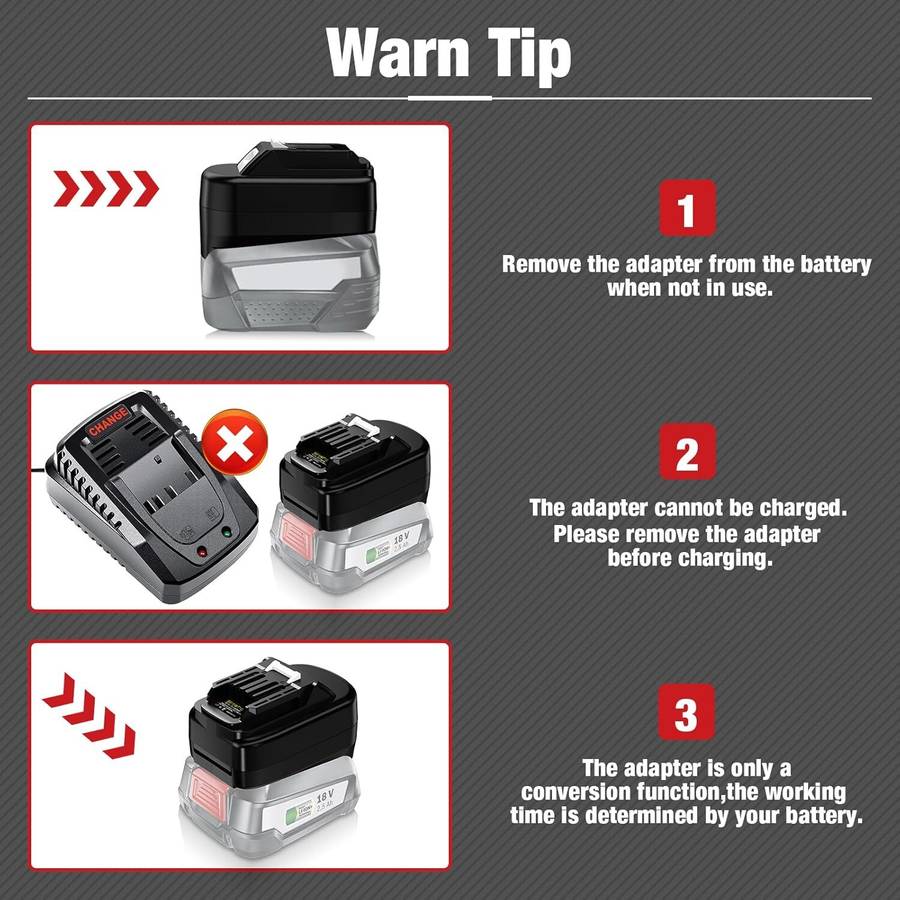 Adapter for Bosch 18V PBA Li-ion Battery Converter to for Makita 12V Power tools