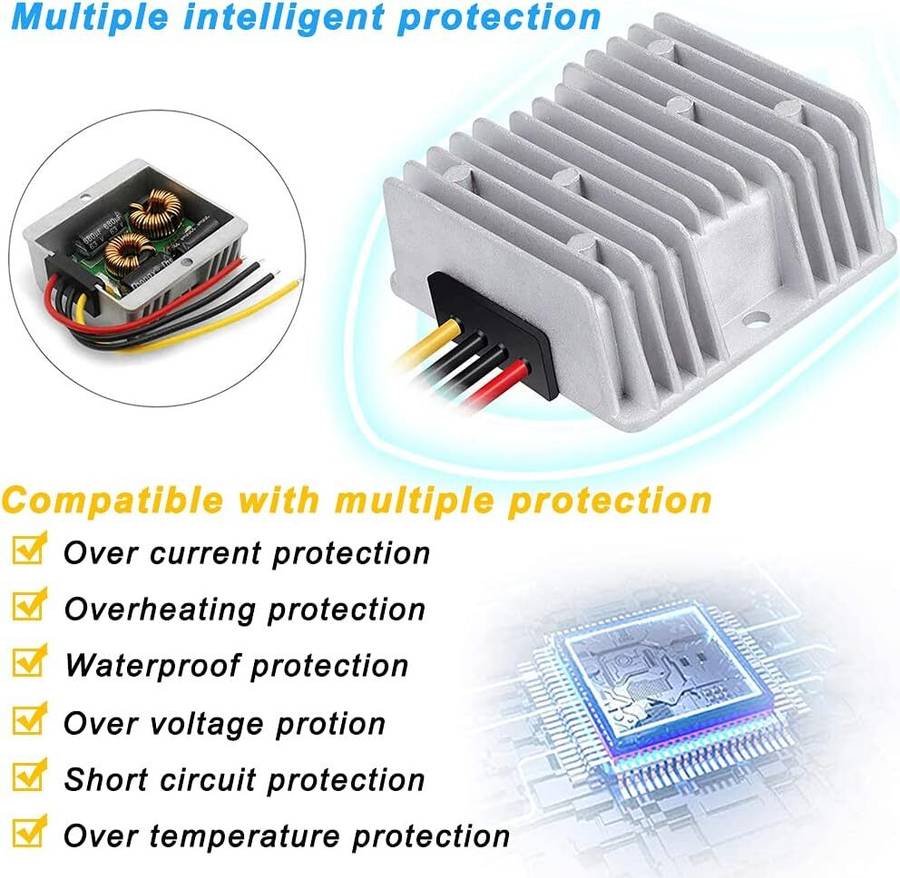 DC 12V to DC 48V 3A Voltage Regulator Power Converter Transformer