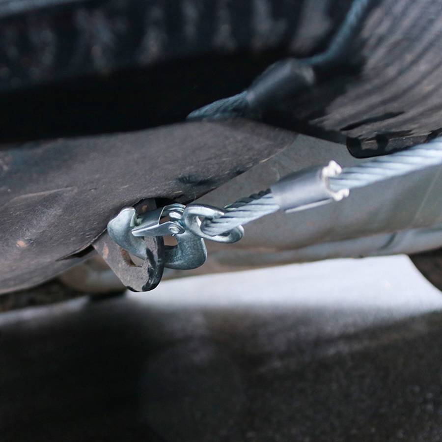 Rubber Coated Tow Recovery Hook Rope 5 Ton 4Meter Heavy Duty Steel Wire Cable