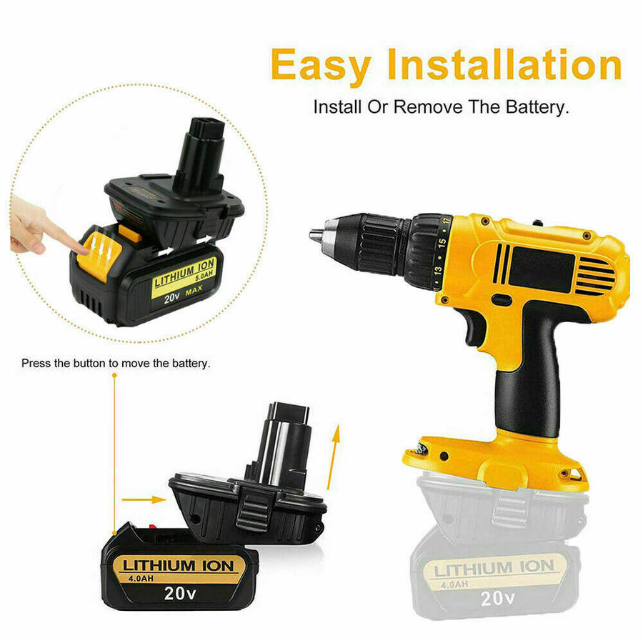 DCA1820 Adapter For DeWalt 20V Li-Ion Battery DCB206 To 18V NiCad NiMh Battery