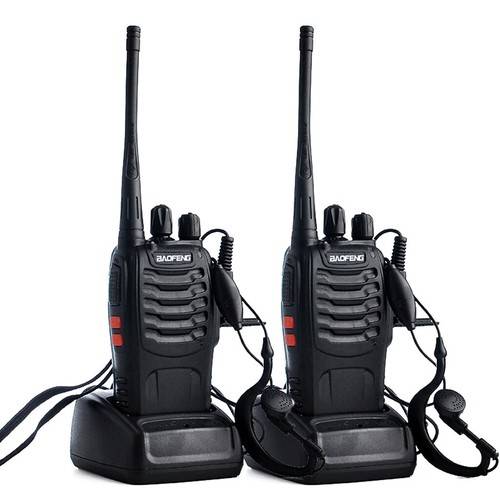 2-x-BaoFeng-Walkie-Talkie-UHF-BF-888S-2-Way-Radio-400-470MHZ-16CH-With-Earphone