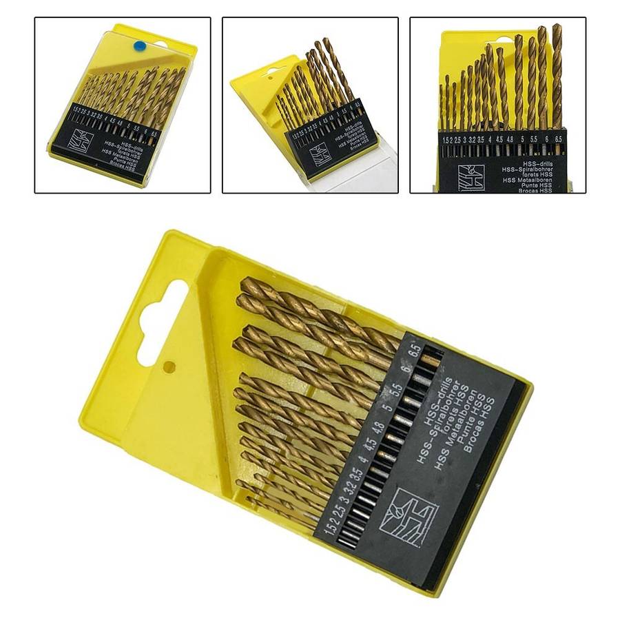 High Performance Coated Drill Bits 13 Piece Set For Metalworking