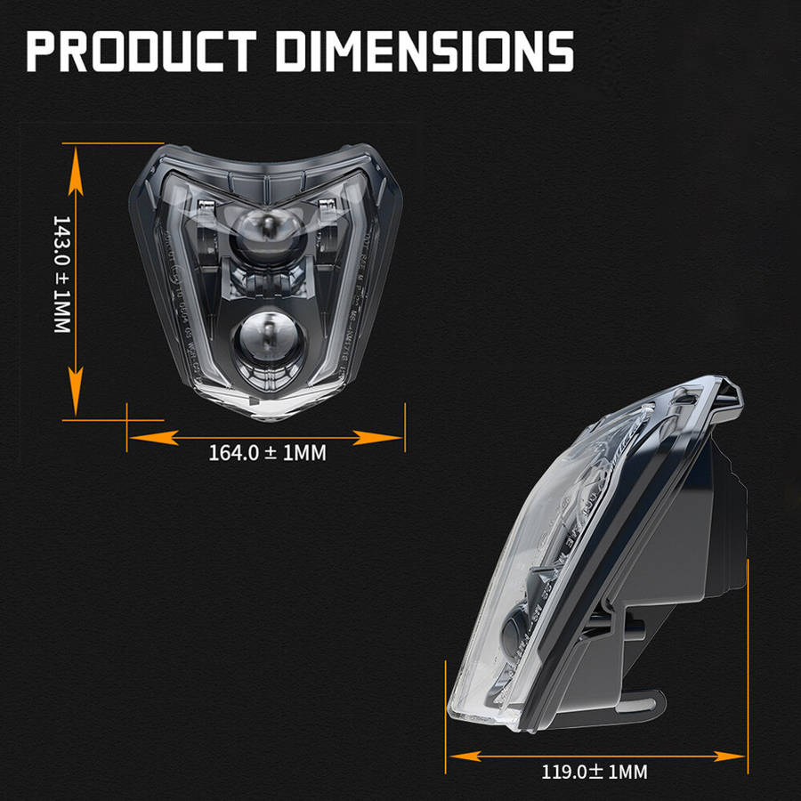 LED Headlight Hi/Low Beam For KTM 200 250 300 450 500 XCW 350 EXC-F XCF-W