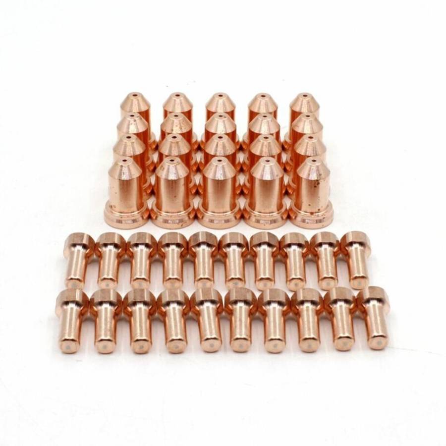 52558 Electrode 51311 Tips 1.0mm 1.2mm For Plasma Torch IPT-80 PT80 PT-80 40pcs